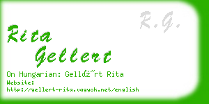 rita gellert business card